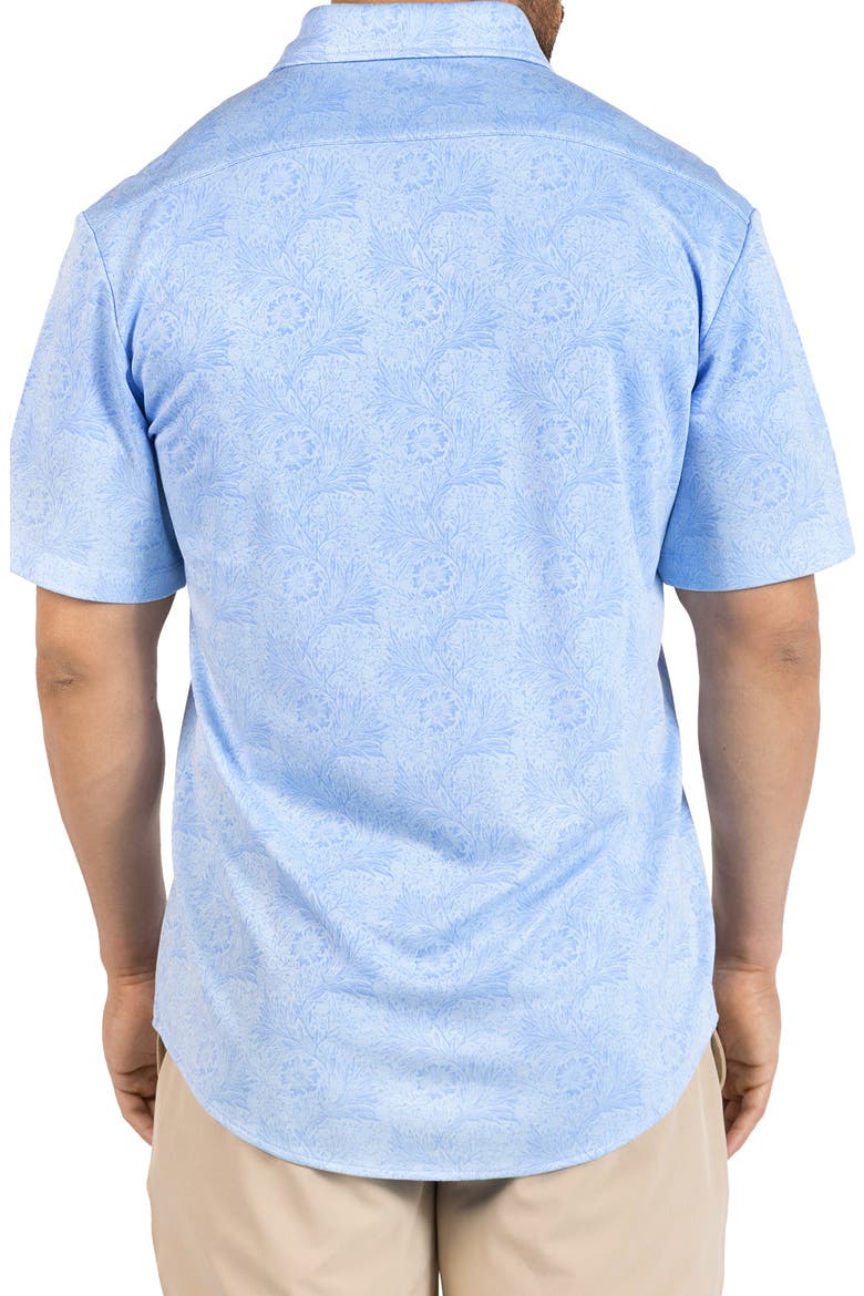 Tropical Short Sleeve Button-Up Shirt, Alternate, color, LIGHT BLUE