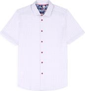 Robert Graham Brompton Knit Short Sleeve Button-Up Shirt