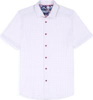 Robert Graham Brompton Knit Short Sleeve Button-Up Shirt