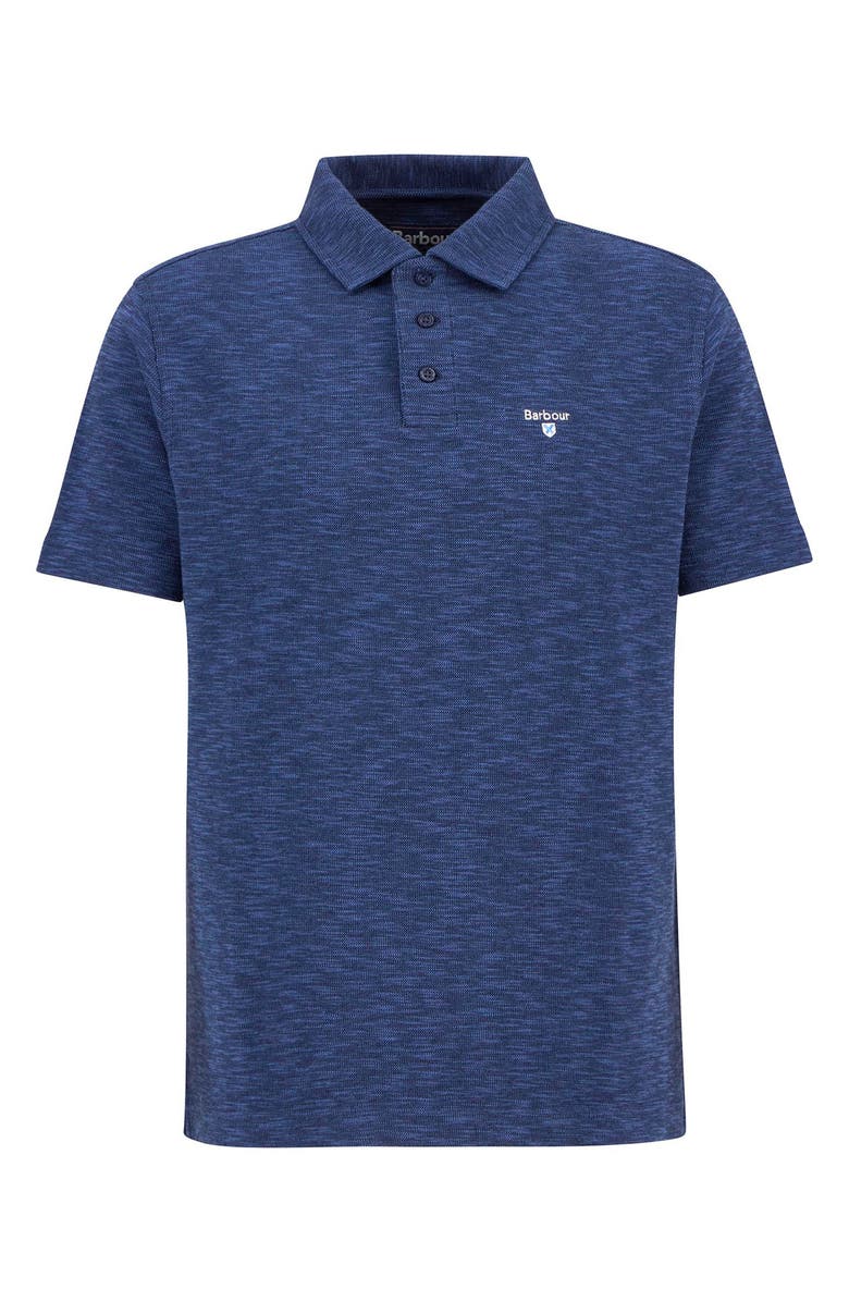 Barbour Hepple Slub Cotton Piqué Polo, Alternate, color, Dark Denim