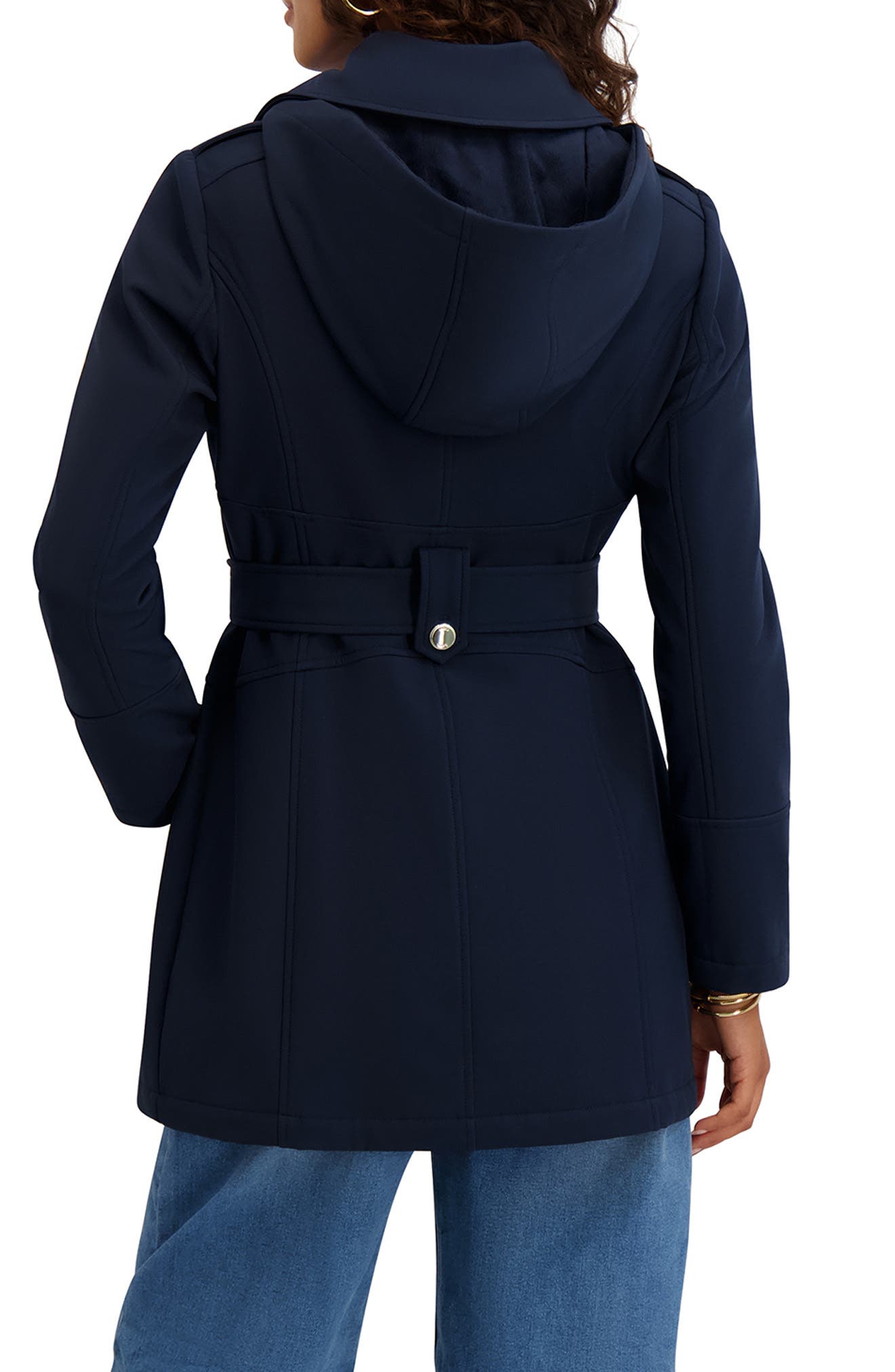 Hooded Double Breasted Soft Shell Jacket - image 4