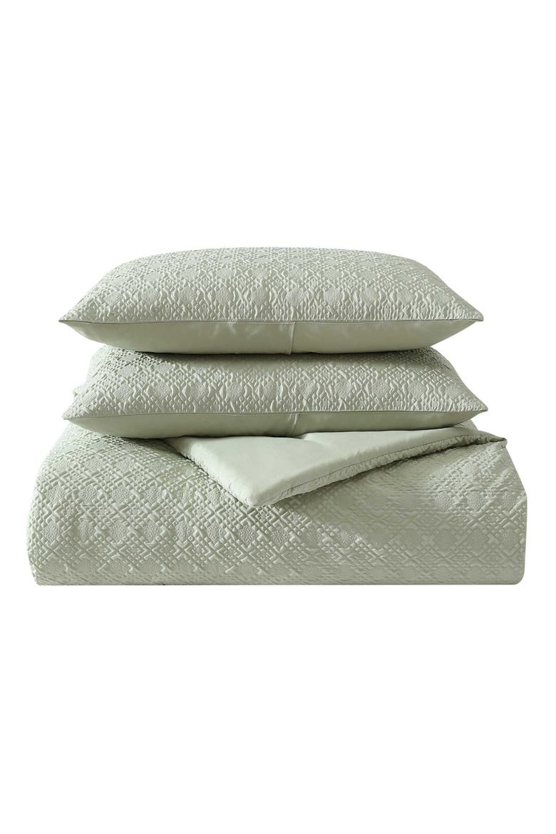 Sedona Geometric Comforter & Sham Set, Main, color, LIGHT GREEN