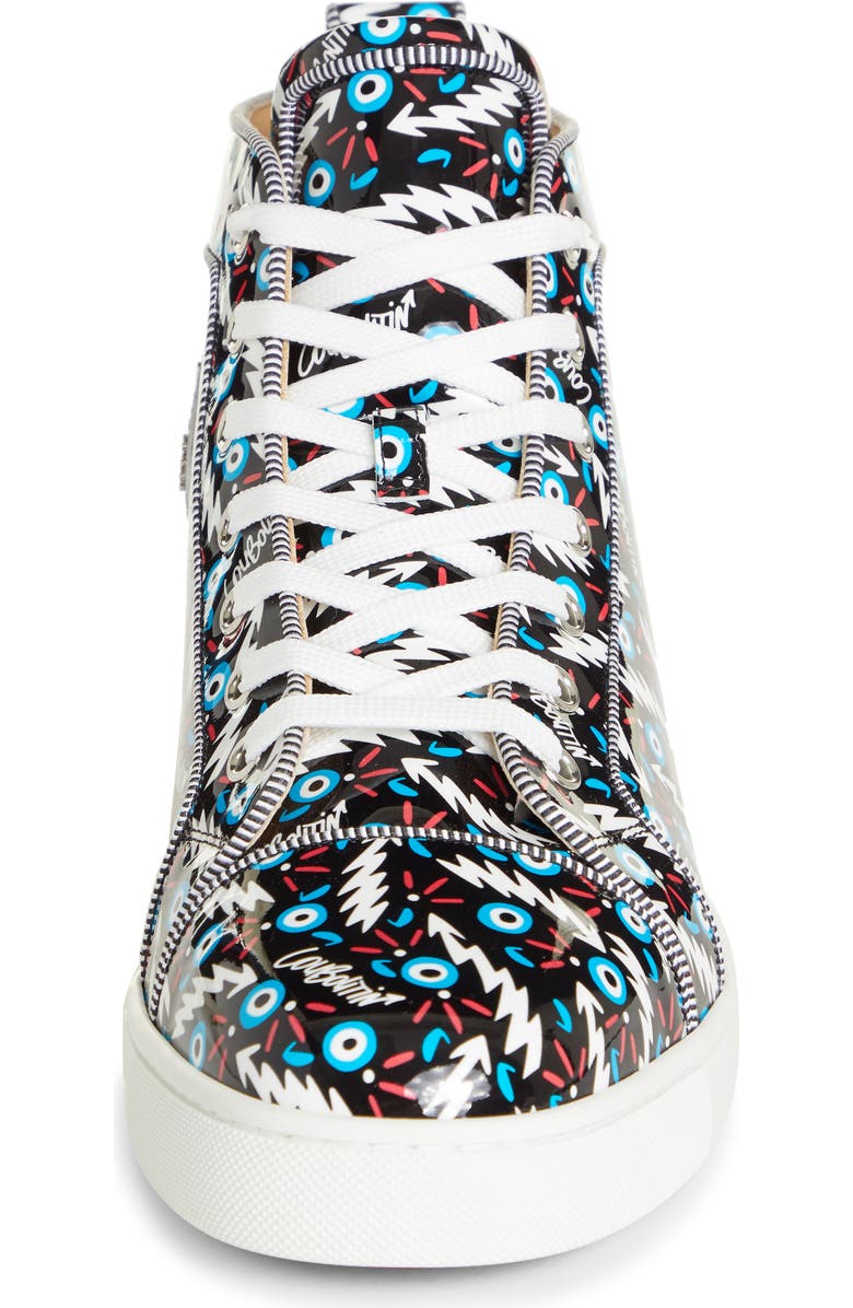 Christian Louboutin Louis Orlato Patent Leather High Top Sneaker, Alternate, color,