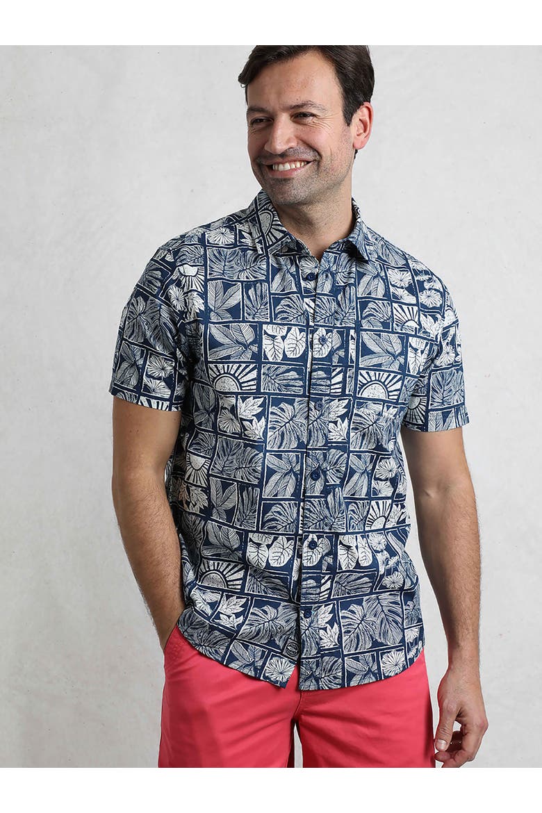 Faraway Printed Shirt, Main, color, Estate Blue