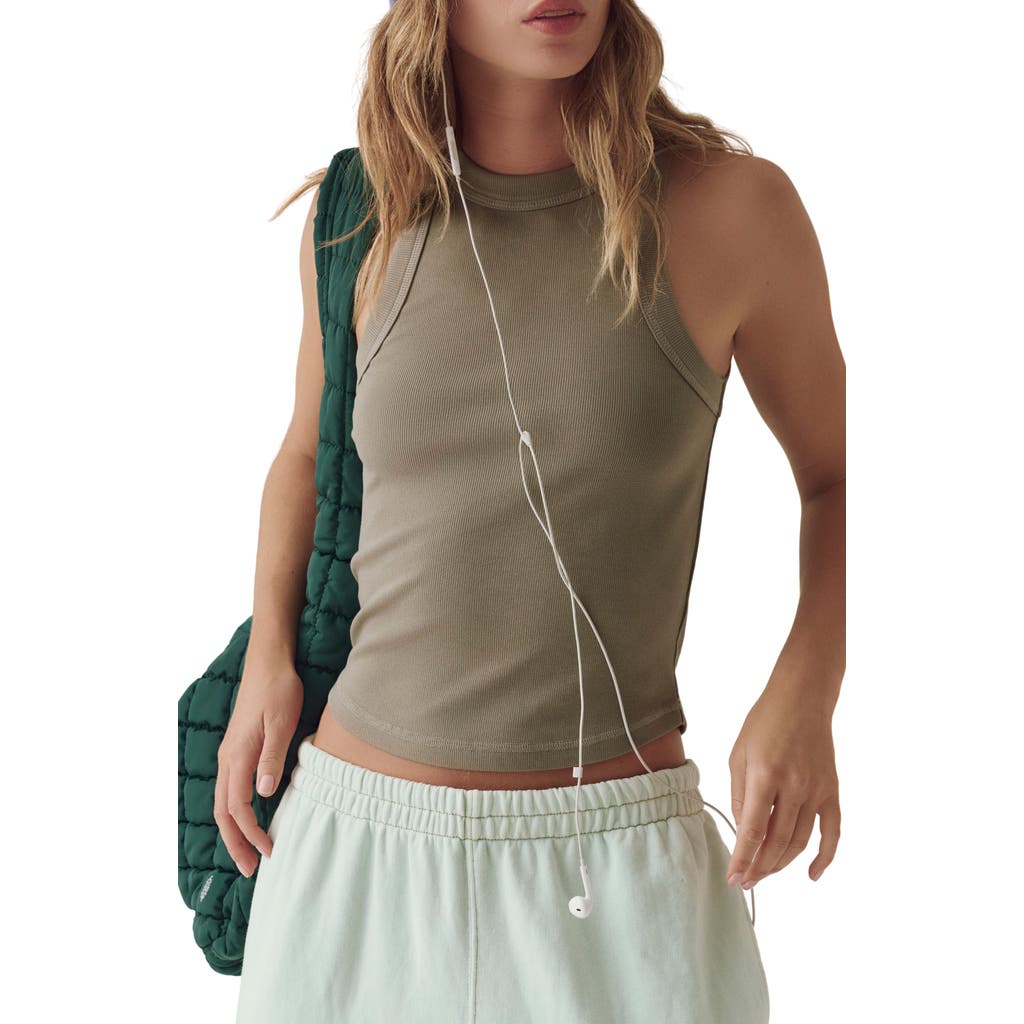 Shop Free People Knockout Tank Top In Sage Stone