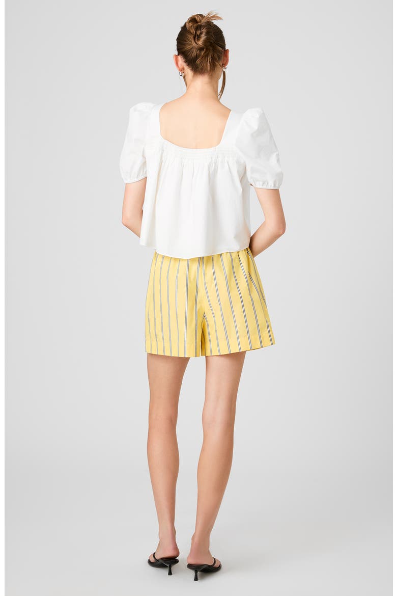 Rhodes Stripe Pull-On Poplin Shorts, Alternate, color, DAISY YELLOW MULTI