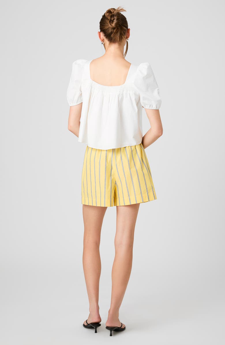 French Connection Rhodes Stripe Pull-On Poplin Shorts, Alternate, color,