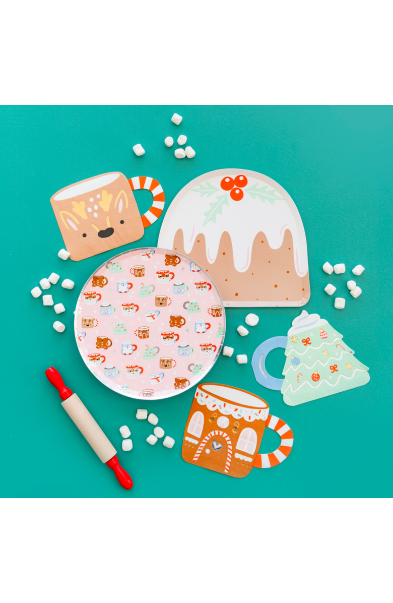 Daydream Society Baking Spirits Bright Christmas Holiday Mug Print Small Plates, Alternate, color, Assorted Pre-Pack
