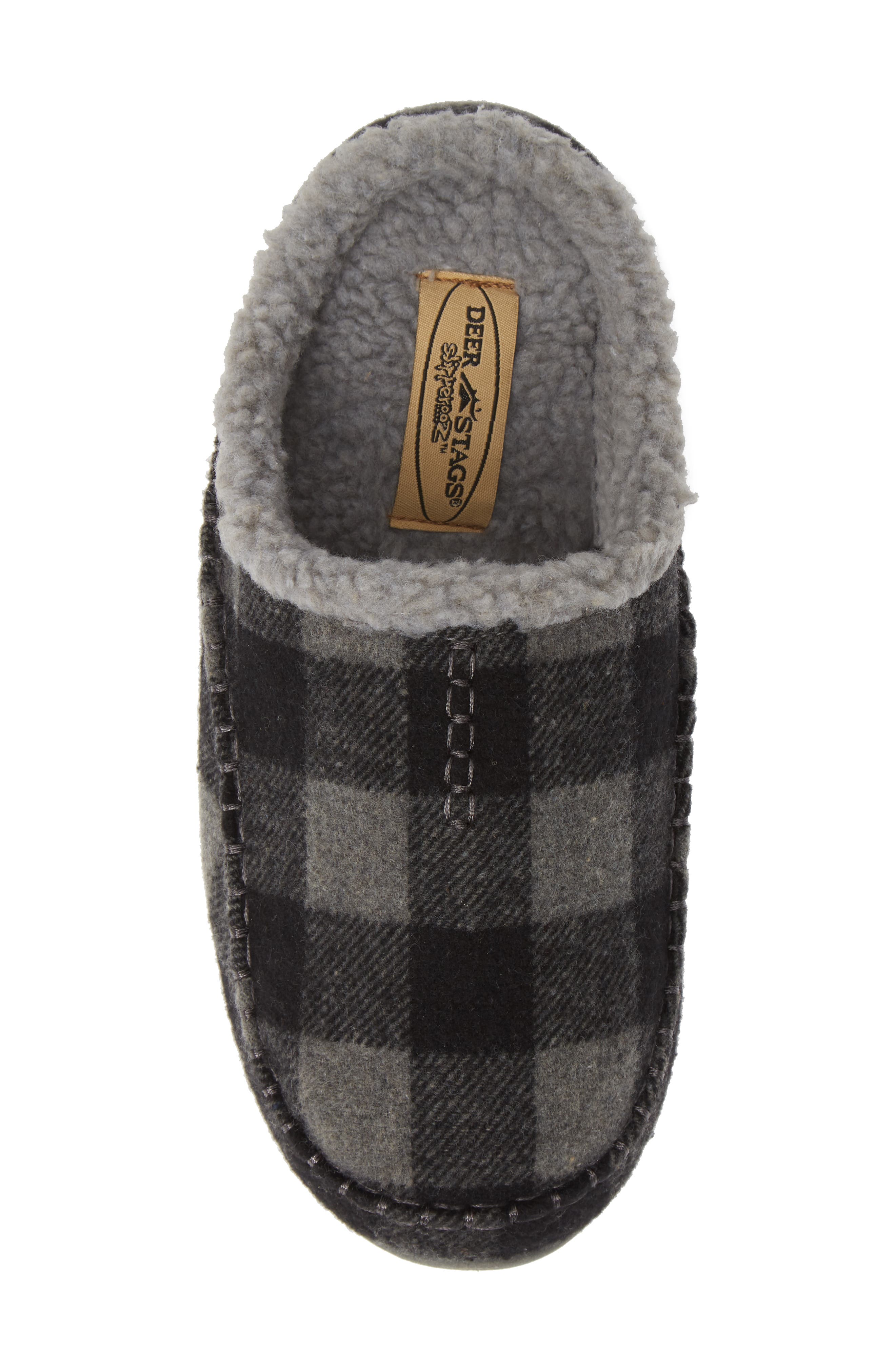 Deer Stags Nordic Slipper, Alternate, color, Grey / Black