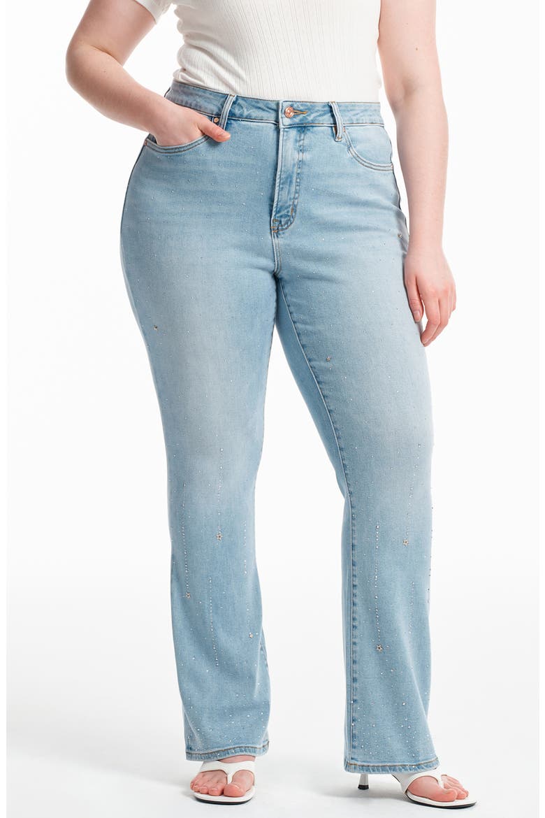 High Waist Bootcut Jeans, Alternate, color, LIGHT BLUE