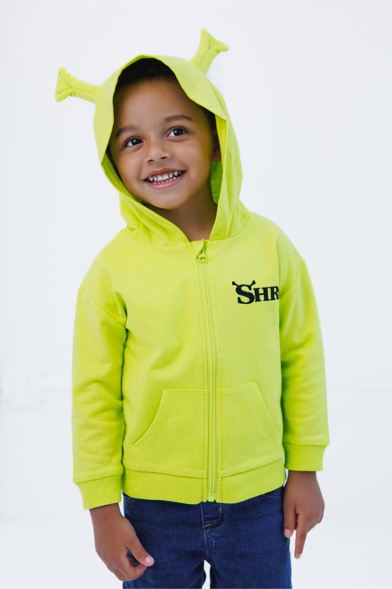 Shrek Zip-Up Hoodie, Alternate, color, Shrek Lime Green