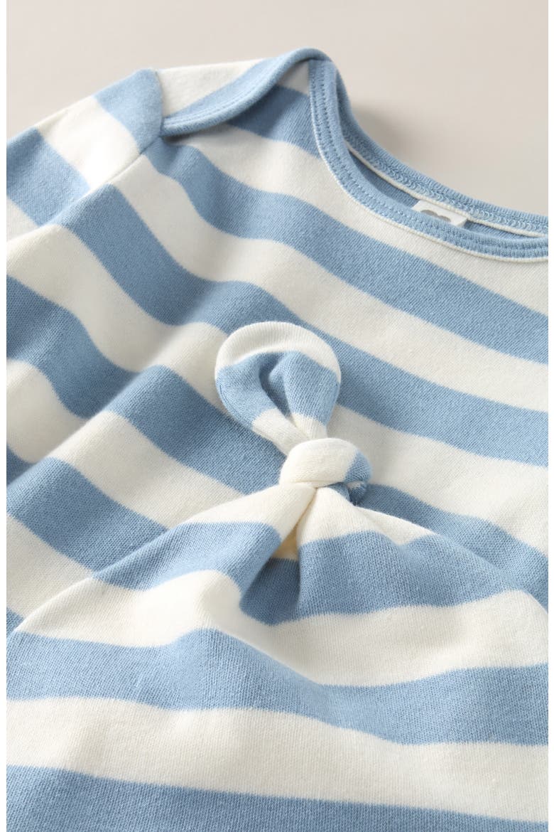 Kids' Gown and Hat Set, Alternate, color, BLUE ASHLEY BOLD STRIPE
