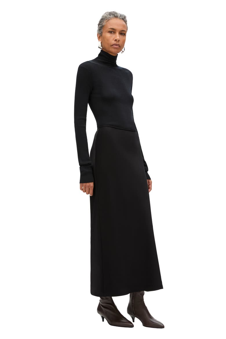 Satin Skirt, Alternate, color, Black