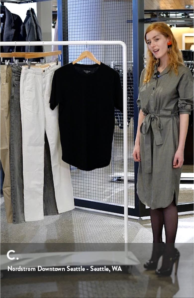 Overdye Crewneck Scallop Hem T-Shirt, sales video thumbnail