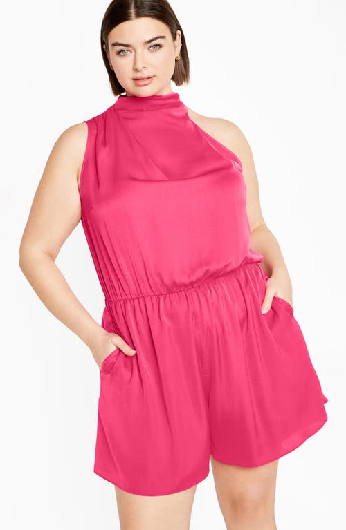 City Chic Kiana Sleeveless Playsuit In Pink