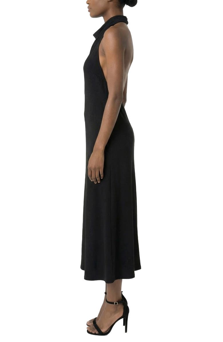 AREA STARS Jersey Halter Dress, Alternate, color, Black Garden