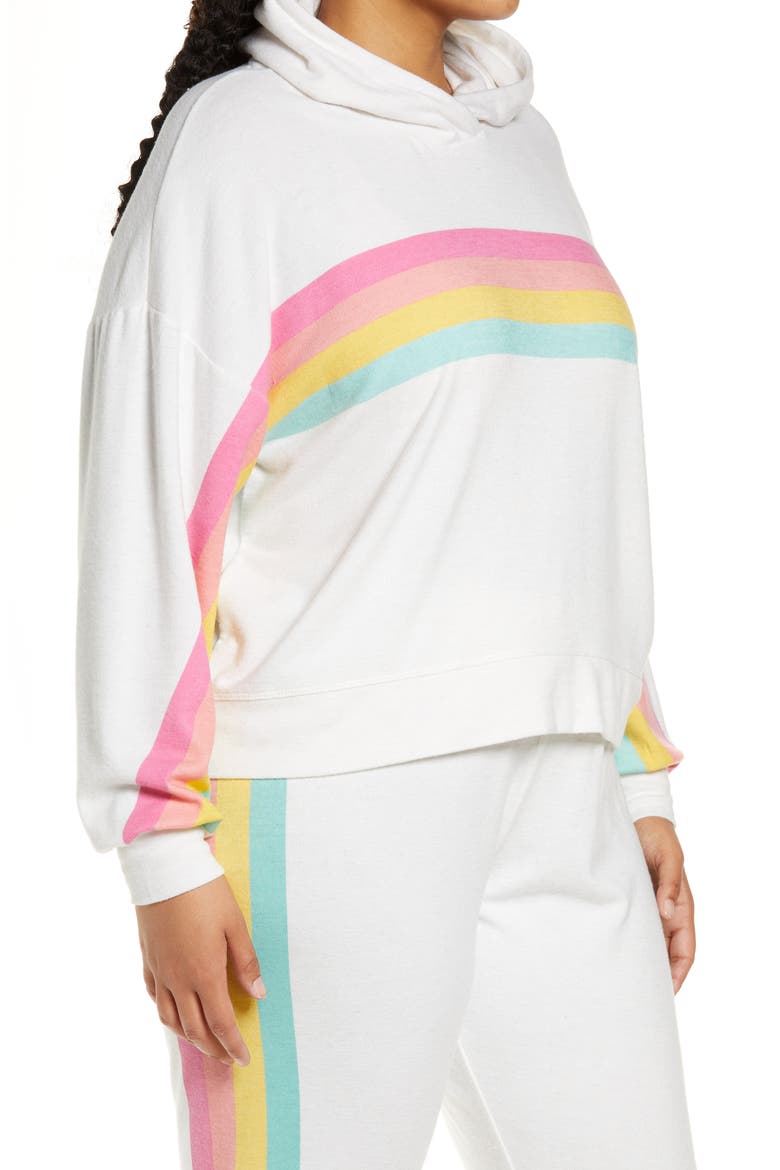 Love Go Round Stripe Hoodie, Alternate, color, OATMEAL