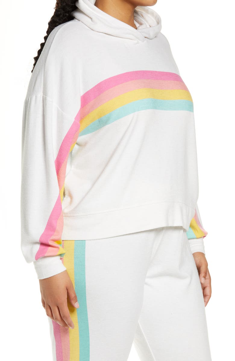 PJ Salvage Love Go Round Stripe Hoodie, Alternate, color, 