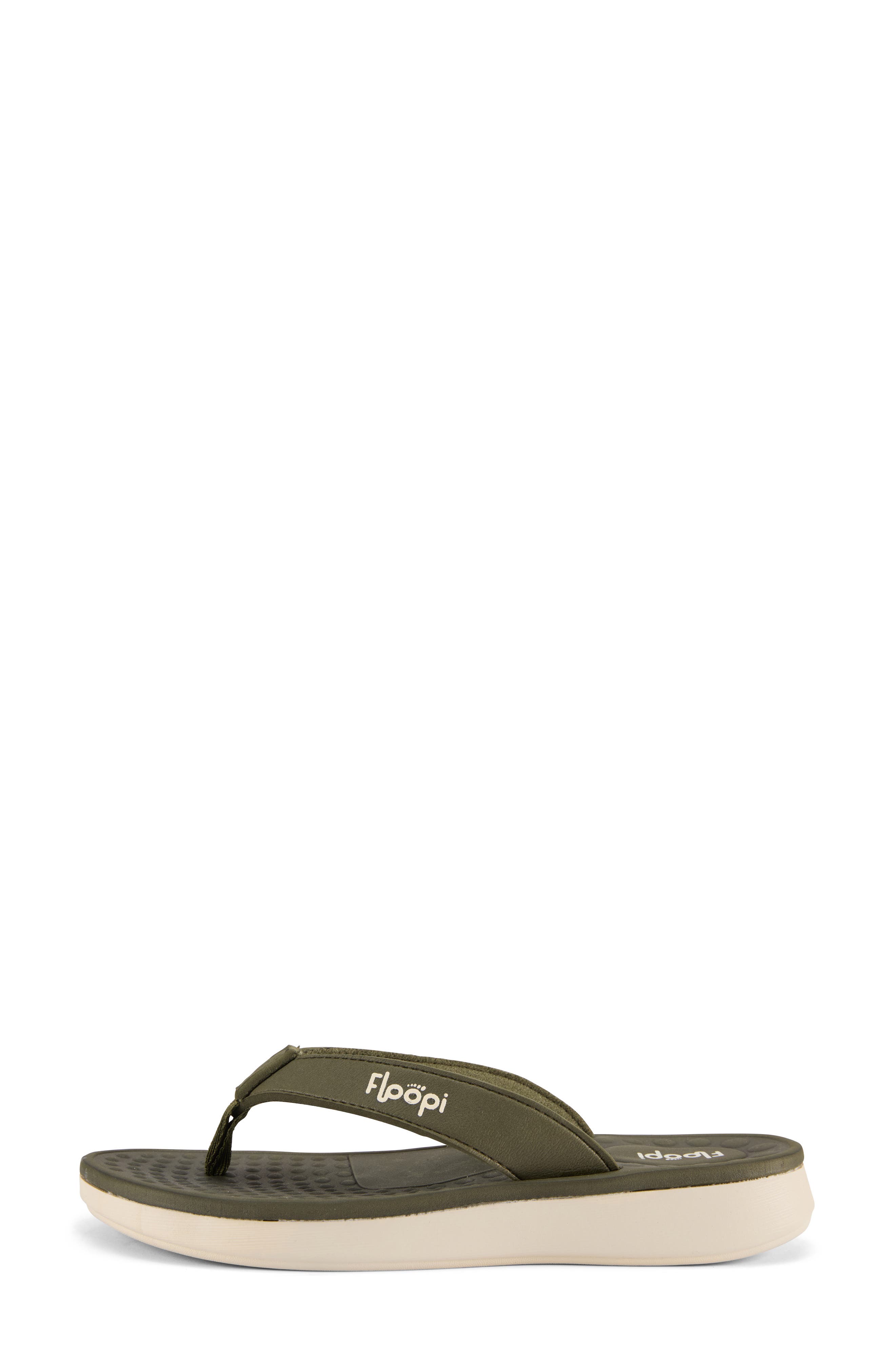 Faux Leather Thong Sandal, Alternate, color, HUNTER GREEN