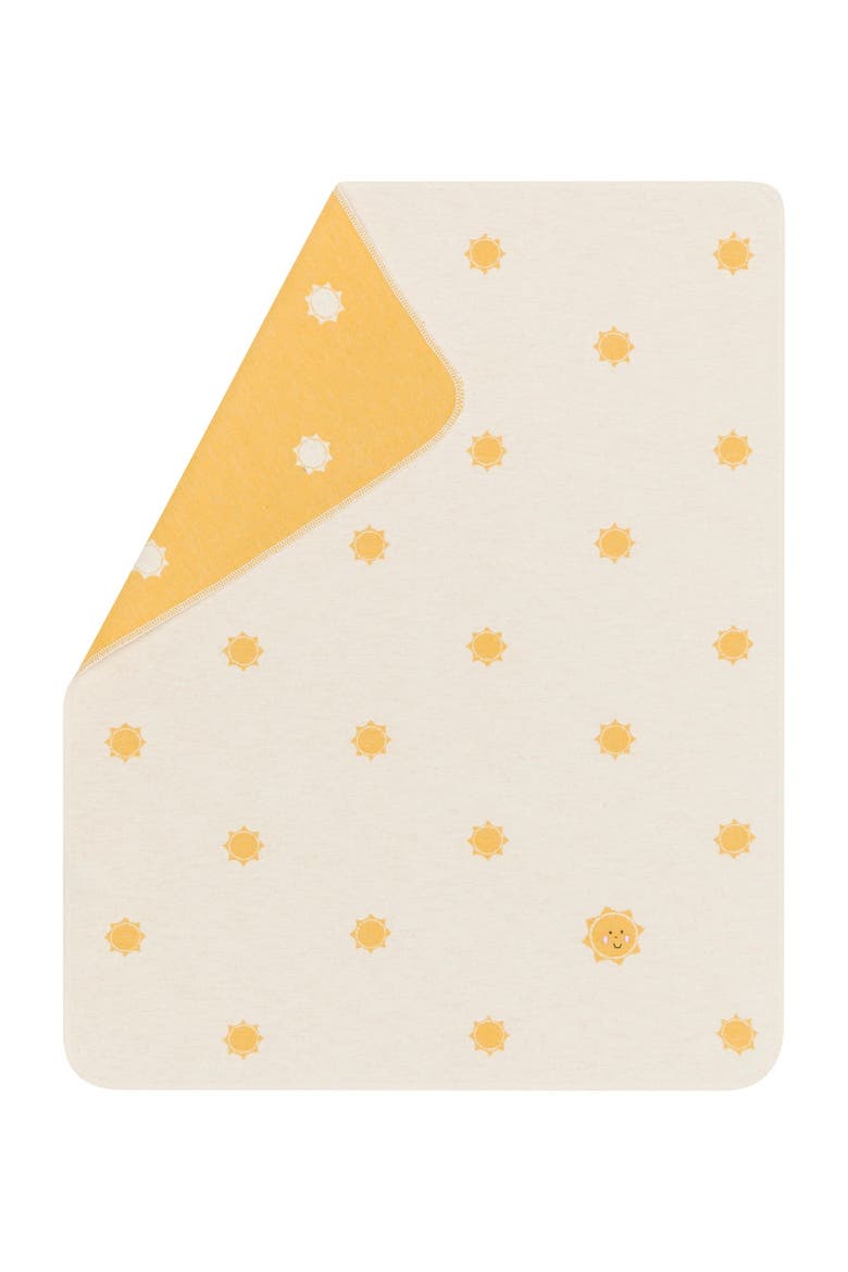 Juwel Suns Allover With Embroidery Baby Blanket, Main, color, Offwhite