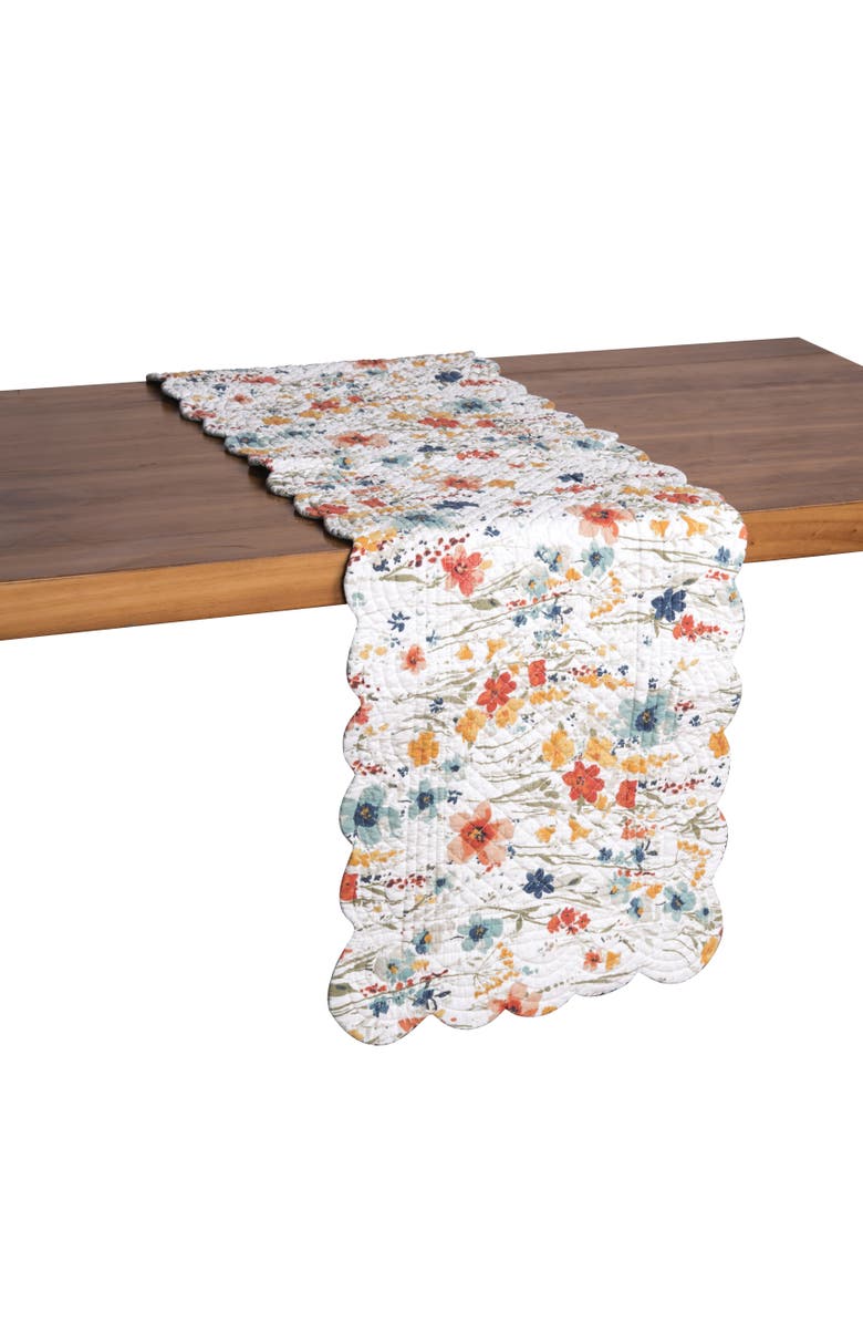 C&F Home Sheila Table Runner 14" x 51", Alternate, color, White