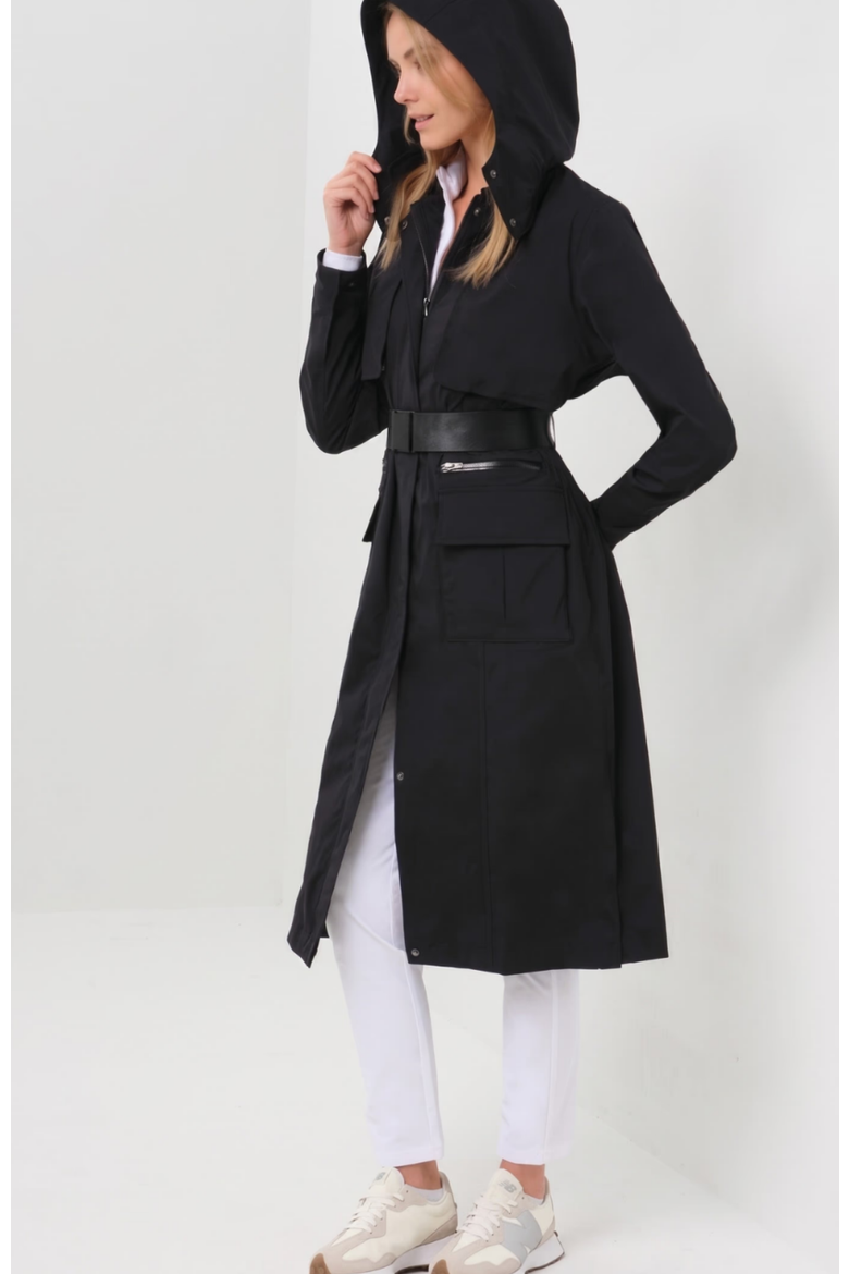 Kenya Waterproof Trench Coat, Alternate, color, Black