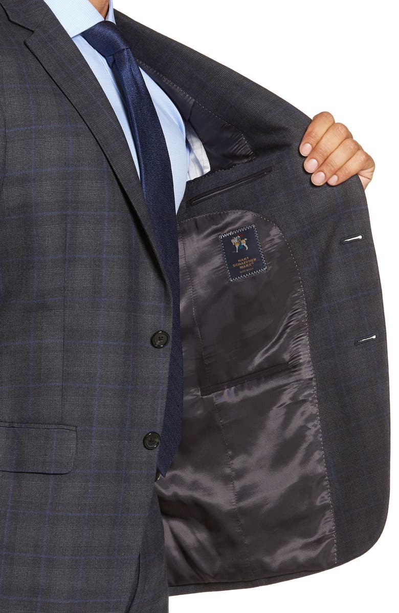 Hart Schaffner Marx New York Classic Fit Plaid Wool Suit, Alternate, color, 