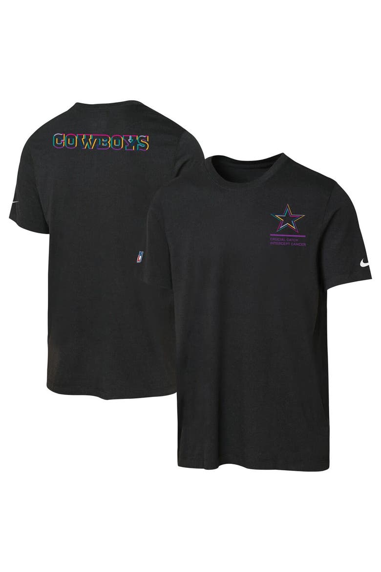 Youth Nike Black Dallas Cowboys 2025 NFL Crucial Catch Tri-Blend Dri-FIT T-Shirt, Main, color, Black