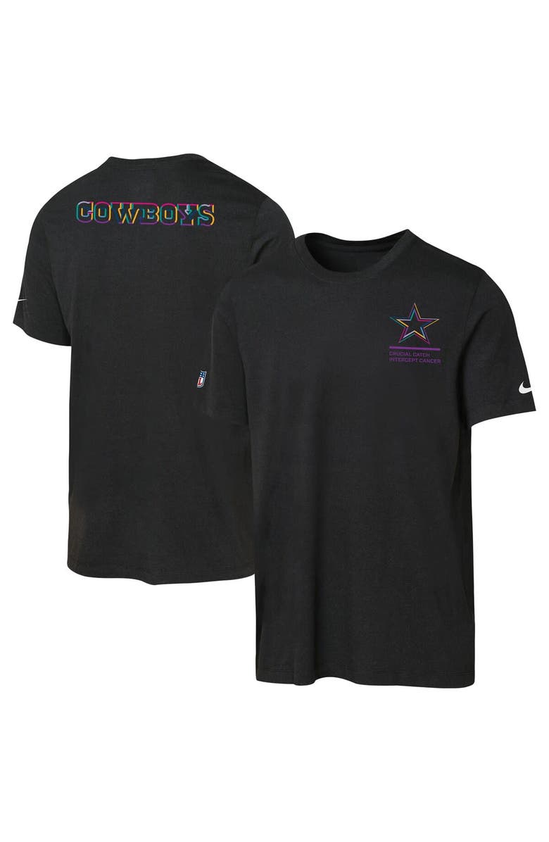 Nike Youth Nike Black Dallas Cowboys 2025 NFL Crucial Catch Tri-Blend Dri-FIT T-Shirt, Main, color, Black