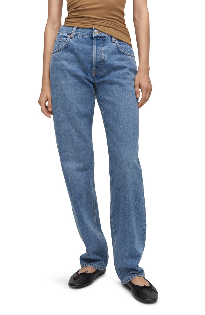 MANGO Straight Leg Jeans, Main, color, 