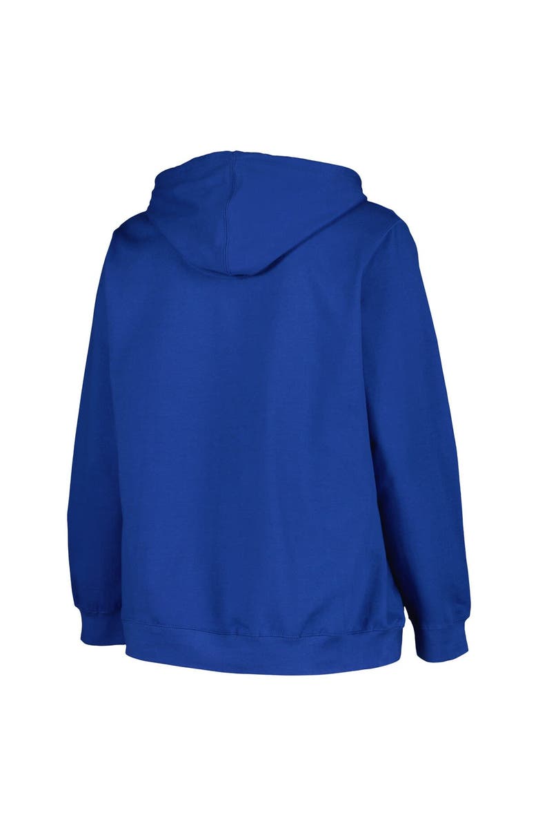 PROFILE Women's Profile Blue New York Rangers Plus Size Arch Over Logo Pullover Hoodie, Alternate, color, Blue