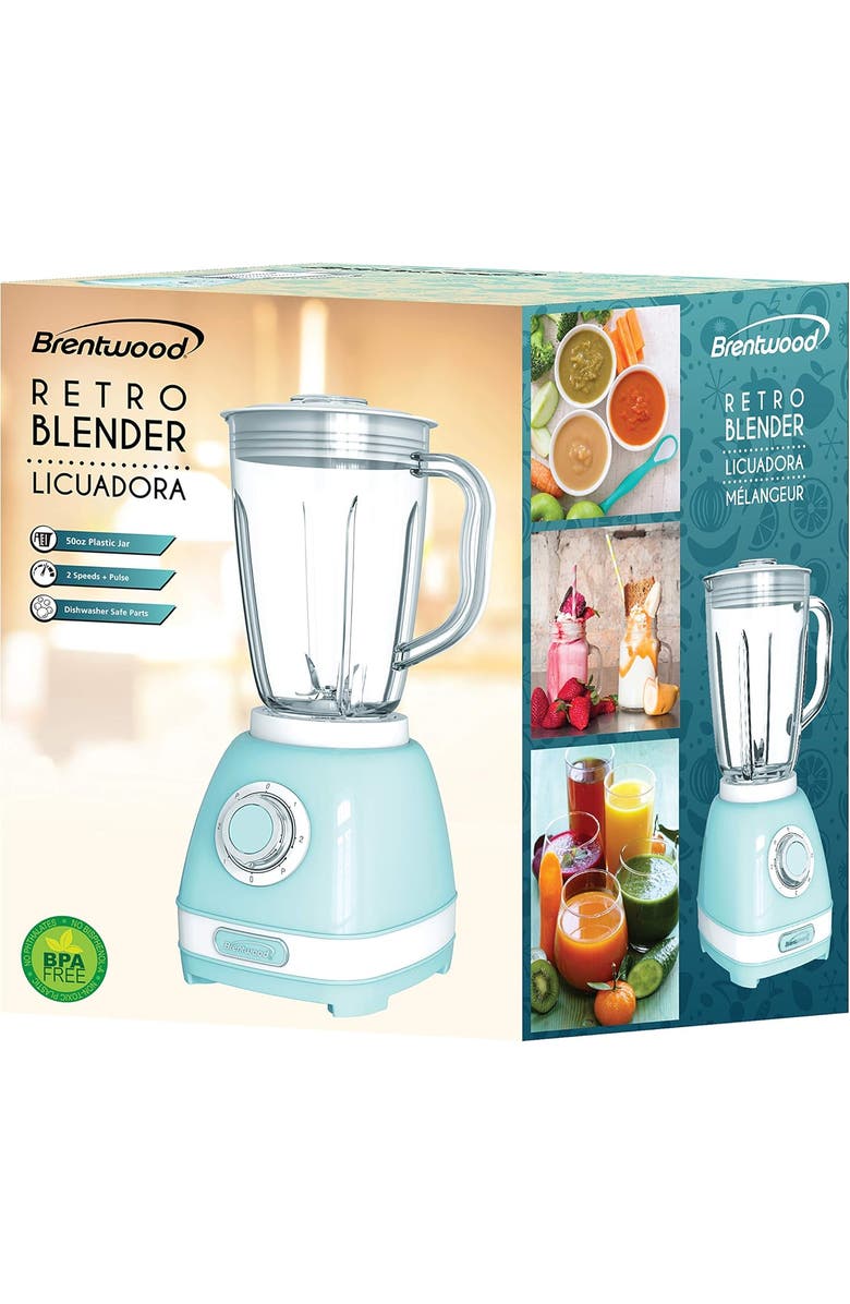 Brentwood 2 Speed with Pulse Blender, Alternate, color, Blue