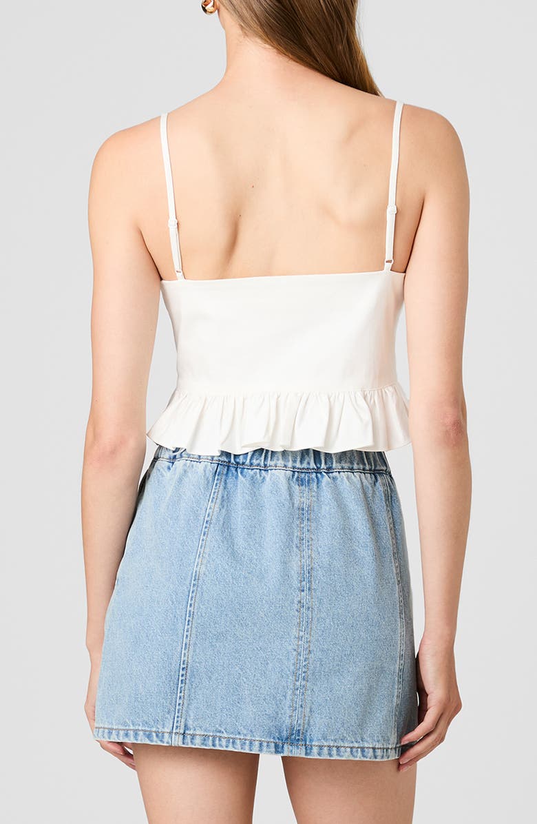 French Connection Lilah Ruffle Crop Camisole, Alternate, color, Summer White