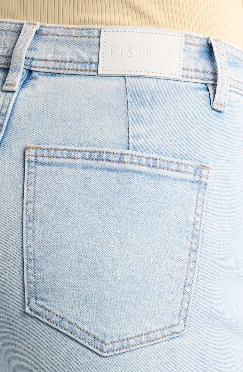 Pistola Penny Raw Hem High Waist Ankle Wide Leg Jeans, Alternate, color,