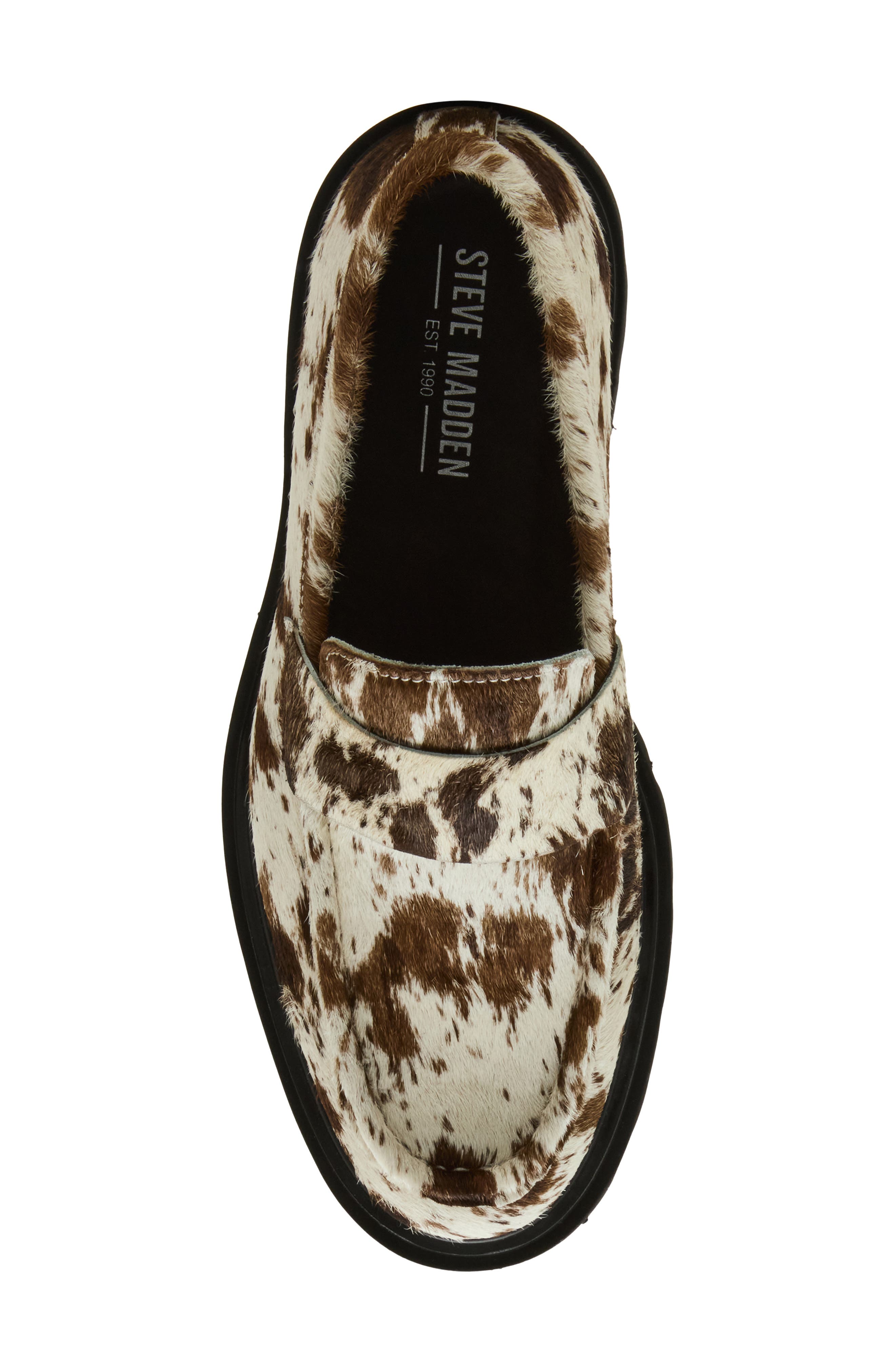 Harvest Genuine Calf Hair Penny Loafer, Alternate, color, BROWN/ WHITE CALF HAIR