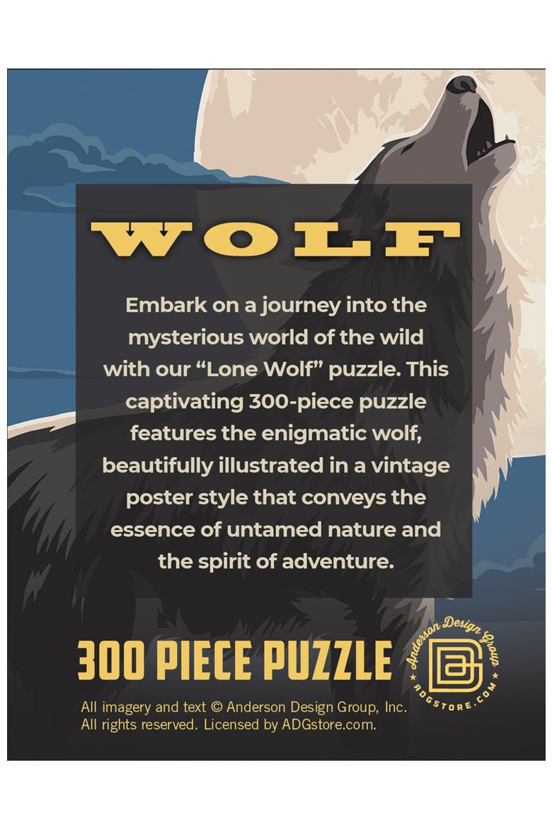 Wolf 300 Piece Jigsaw Puzzle, Alternate, color, Multicolor