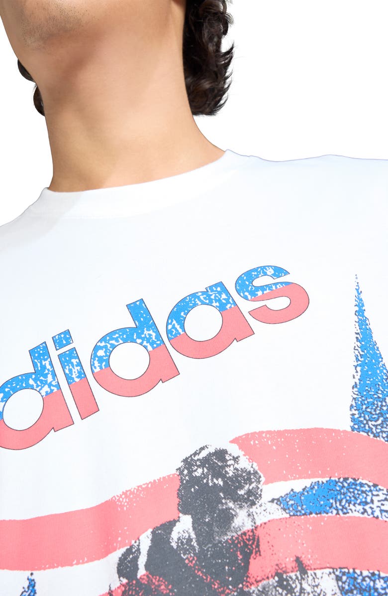 adidas Archive Football Stars Graphic T-Shirt, Alternate, color, White