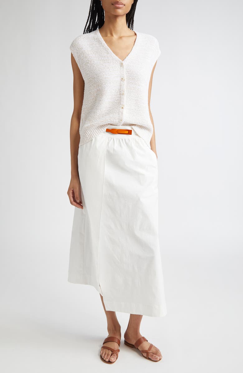 Floral Soutache Midi Skirt