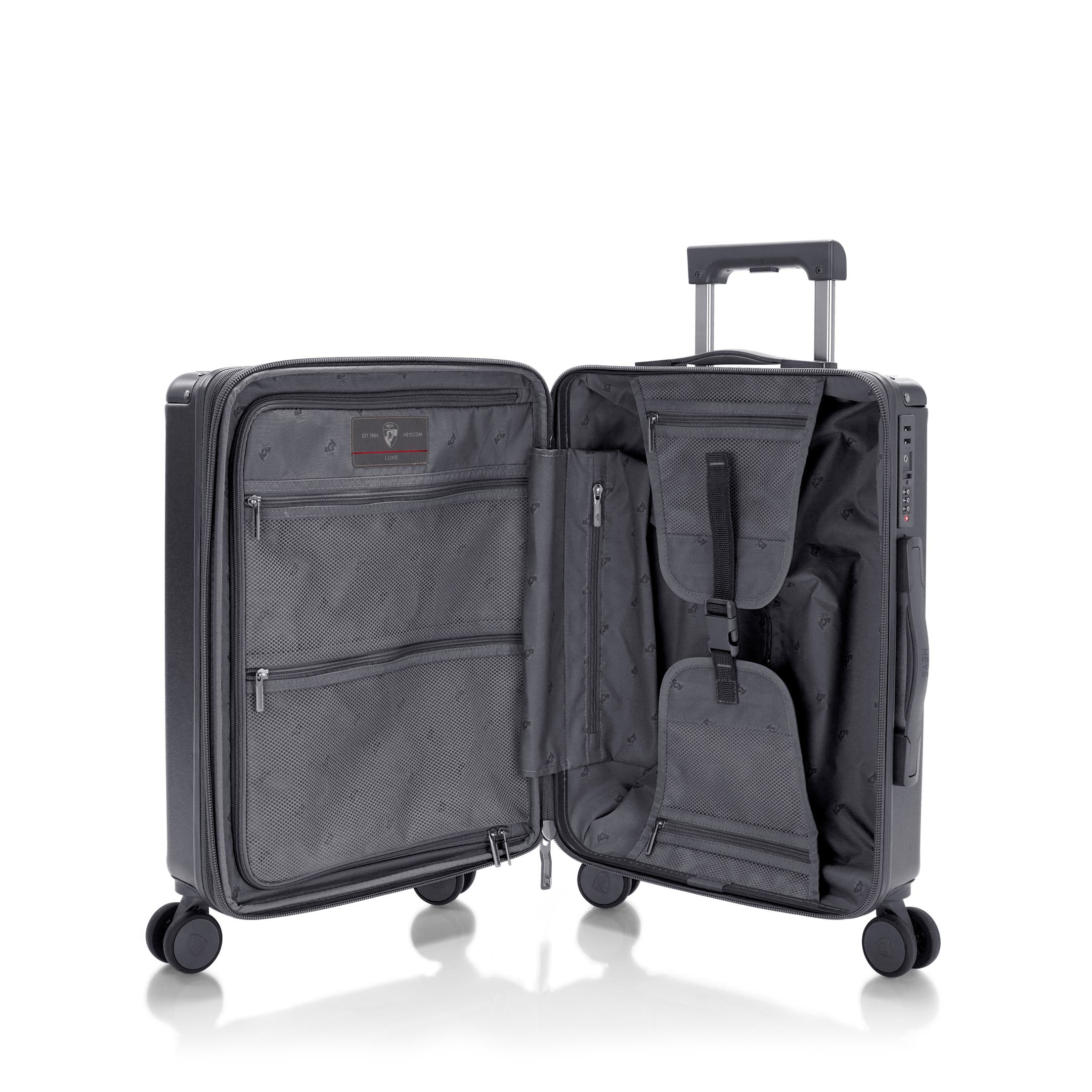 Heys Luxe 21 Inch Carry-on Luggage, Alternate, color, Gunmetal