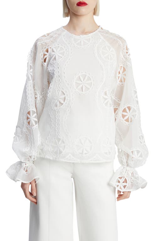 Bardot Embroidered-pattern Blouse In Orchid Wht