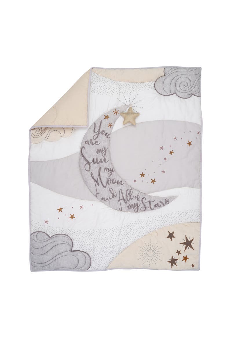 Goodnight Moon 3-Piece Celestial Nursery Baby Crib Bedding Set, Alternate, color, White