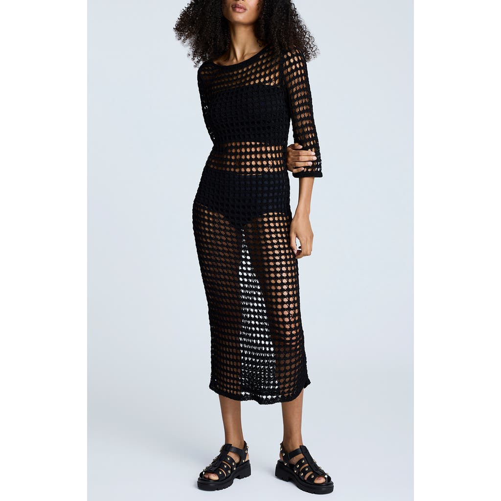 Kenneth Cole Open Stitch Maxi Dress