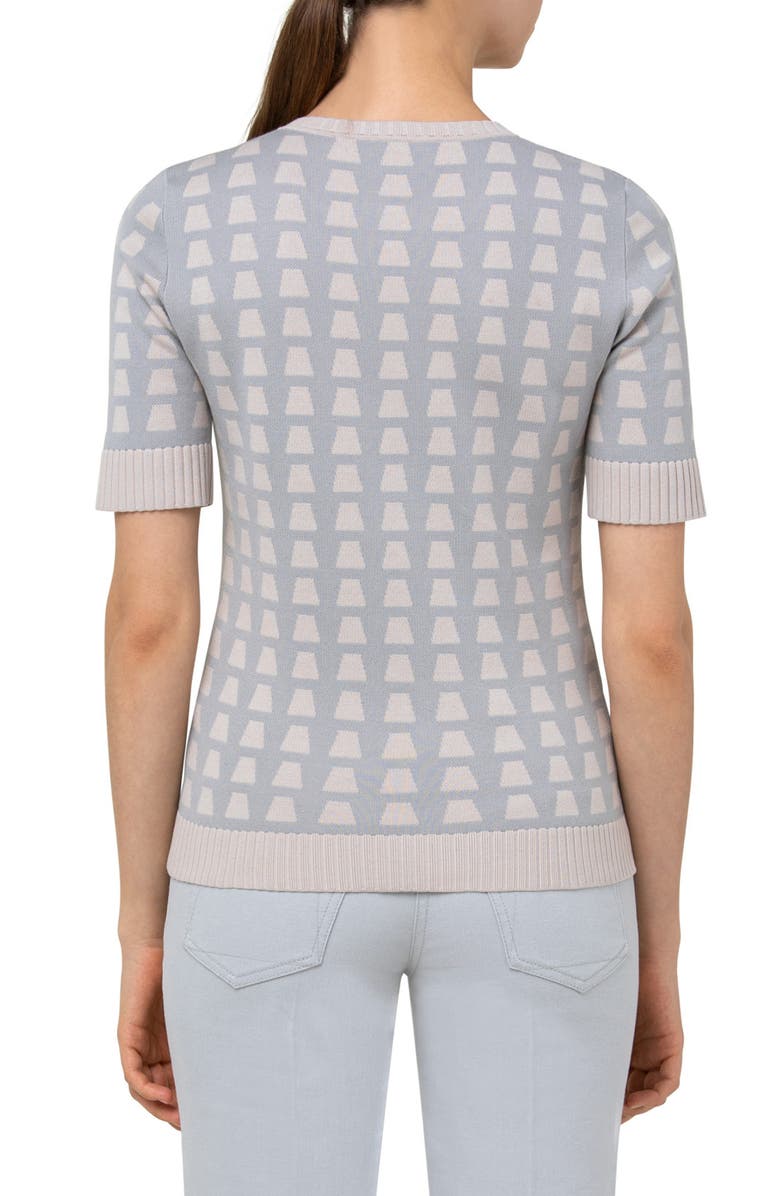 Akris Trapezoid Jacquard Cotton Sweater, Alternate, color, 