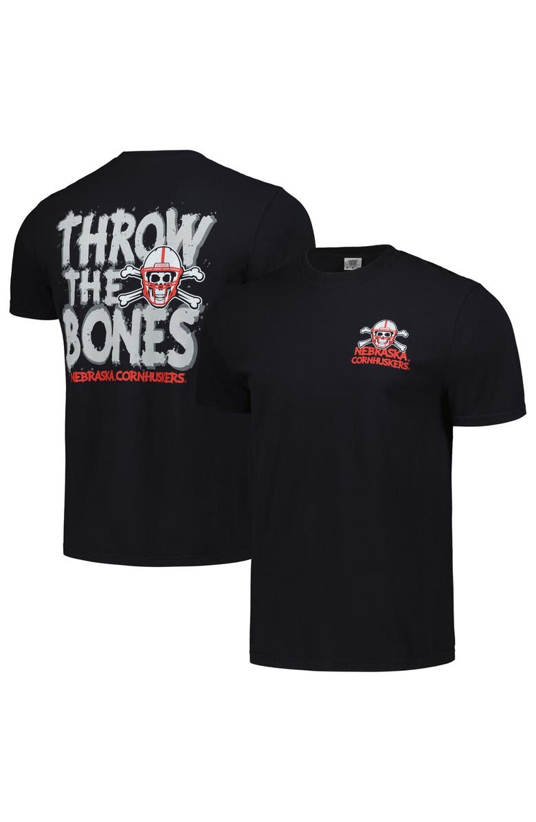 IMAGE ONE Unisex Black Nebraska Huskers Hyper Local Throw the Bones T-Shirt, Main, color, Black