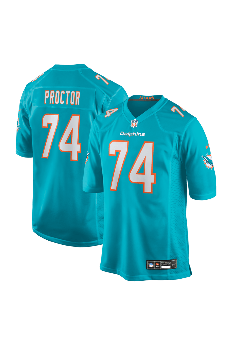 Men's Nike Kayden Proctor Aqua Miami Dolphins 2026 NFL Draft First Round Pick No. 12 Team Game Jersey, Main, color, Aqua