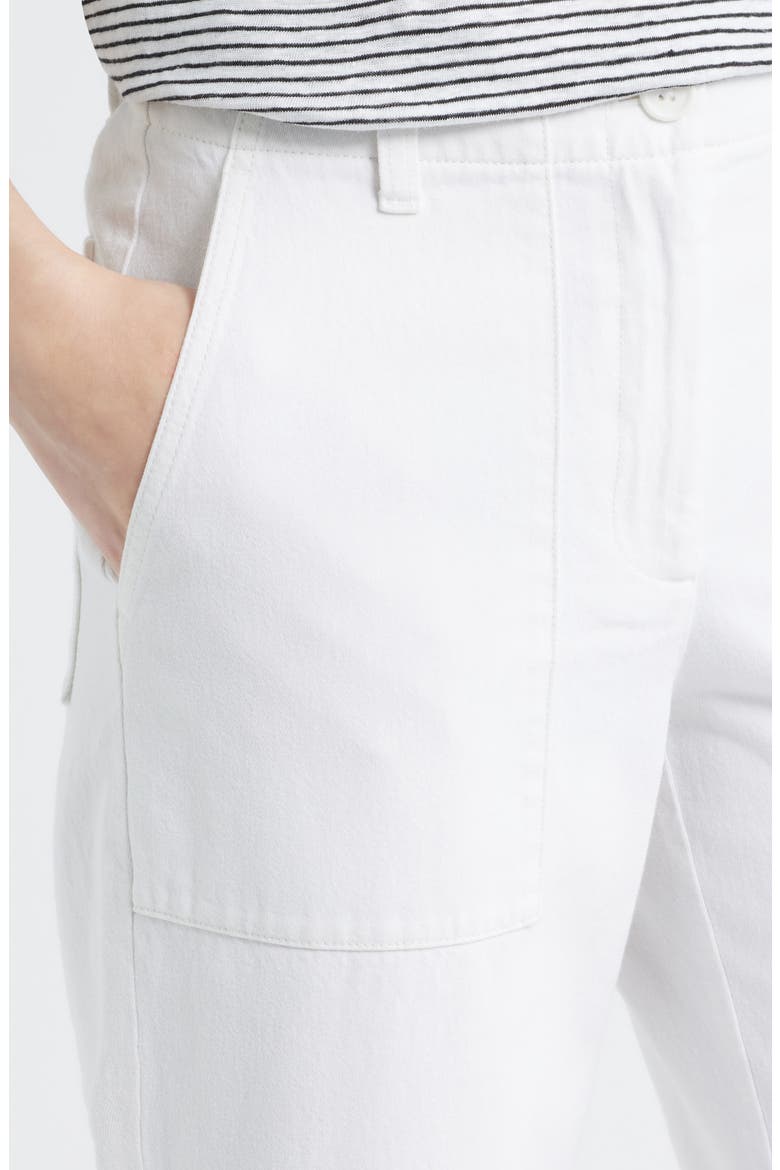 Easy Tapered Organic Cotton Pants, Alternate, color, WHITE