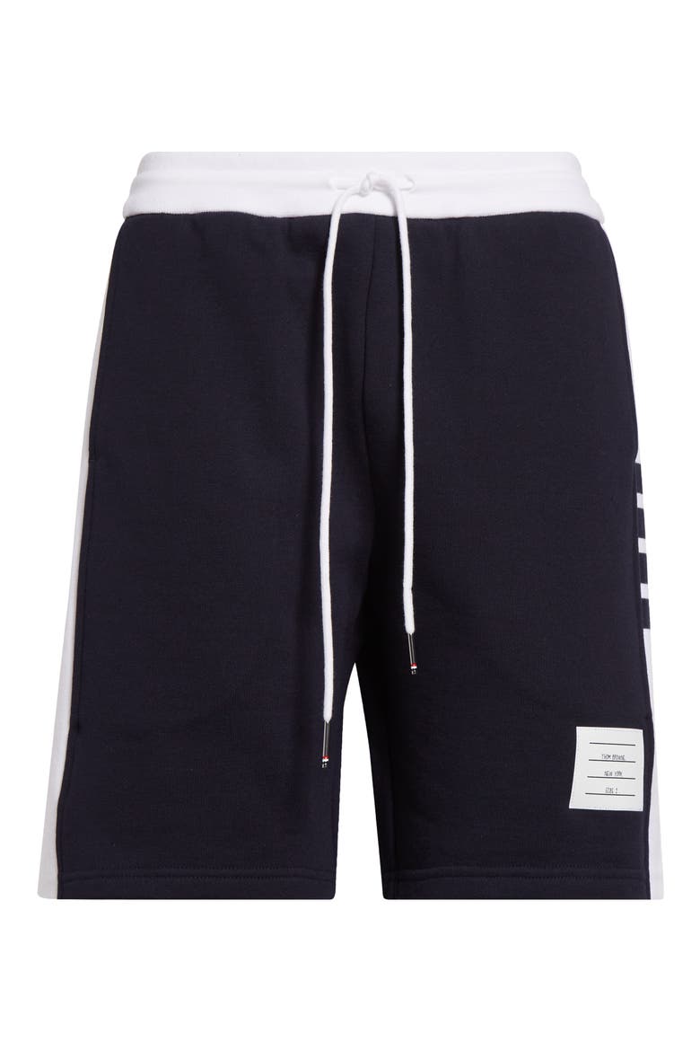 4-Bar French Terry Sweat Shorts, Alternate, color, NAVY