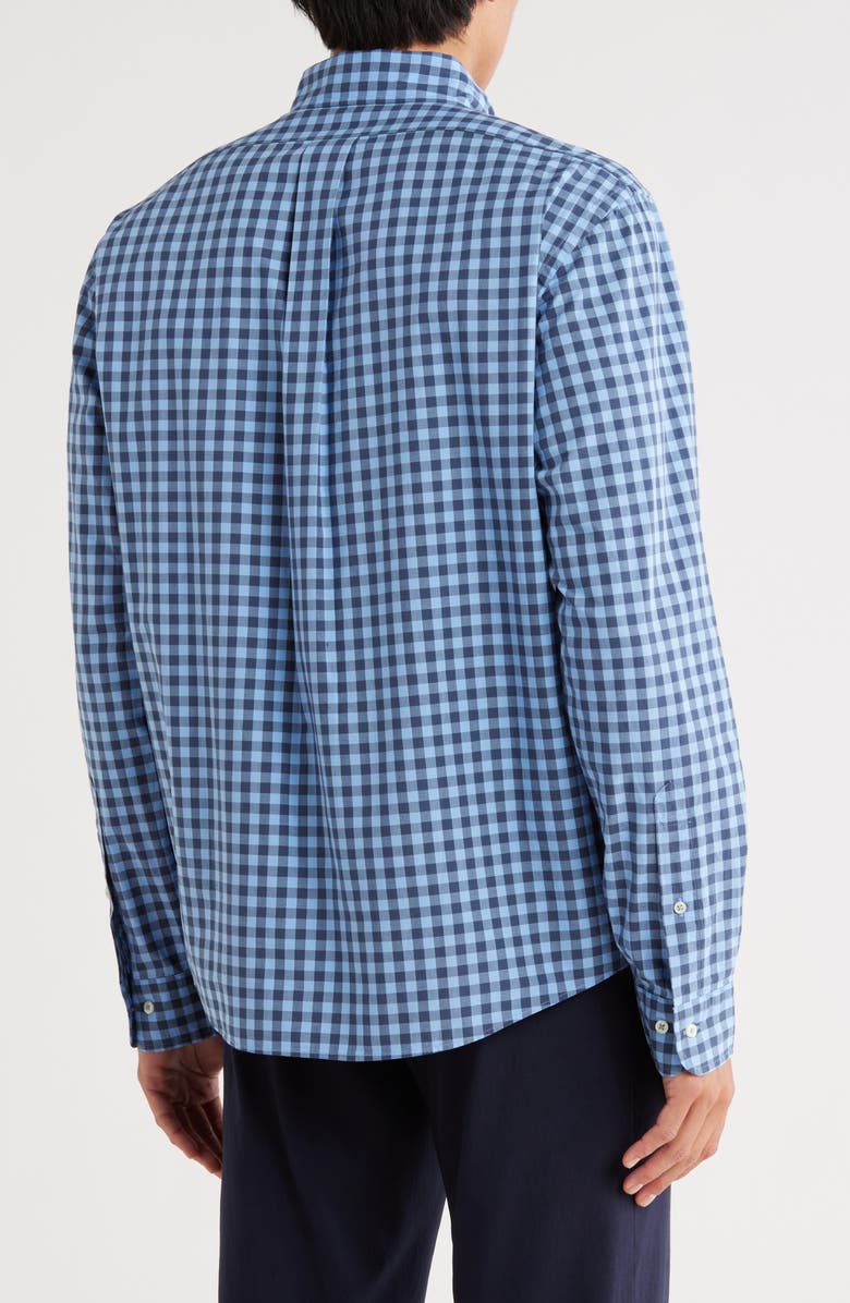 Brooks Brothers Regular Fit Gingham Cotton Button-Down Shirt, Alternate, color, Gingham Blues