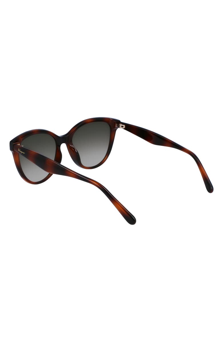FERRAGAMO 54mm Cat Eye Sunglasses, Alternate, color, Tortoise