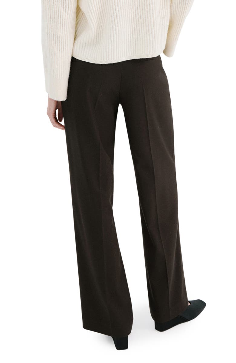 MANGO Wide Leg Pants, Alternate, color, Brown